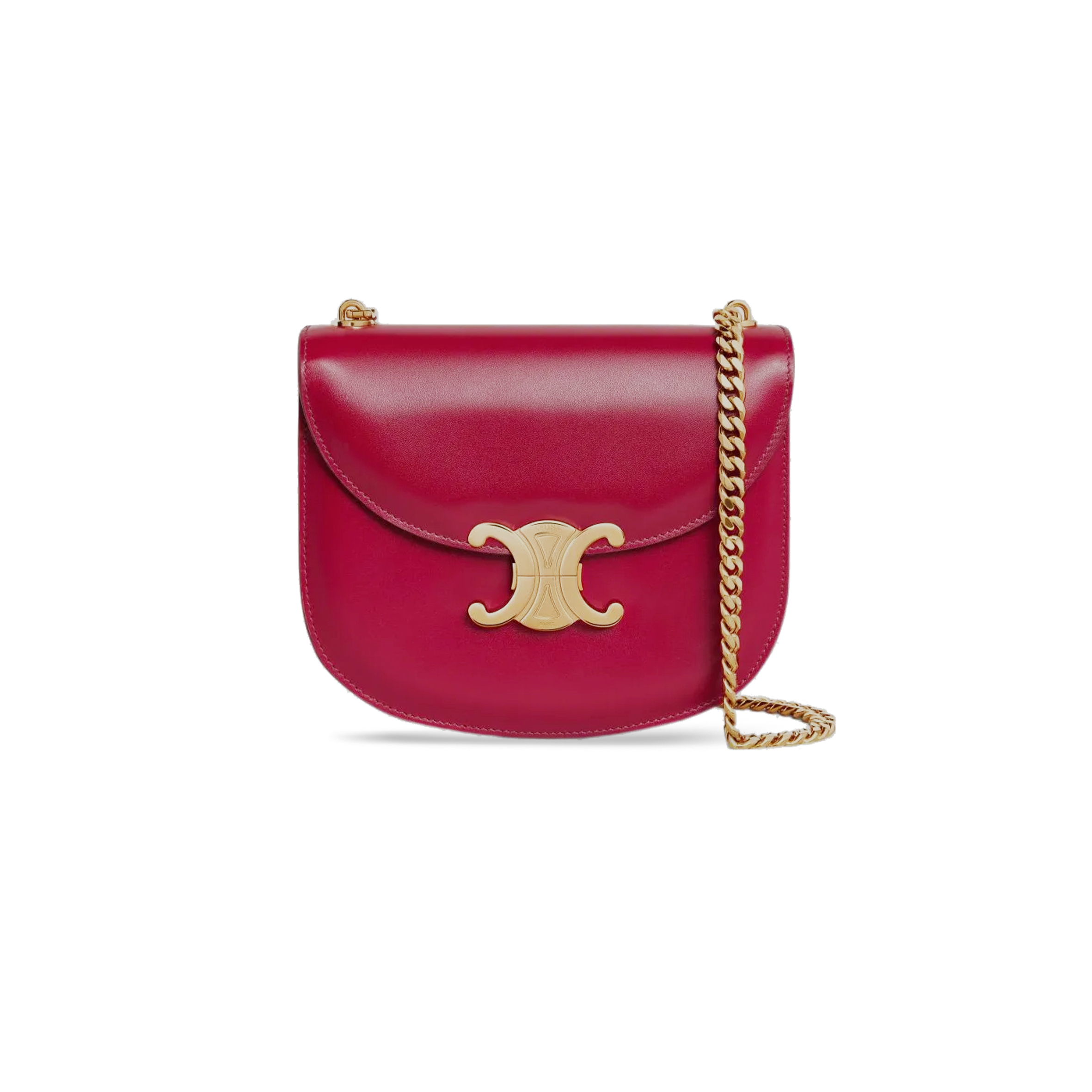 Ce**e chain bag in teen besace triomphe shiny calfskin 110973bf4.27vd (18.5*16*6cm)